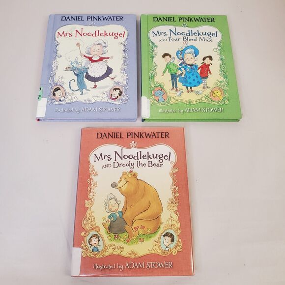 Lot of 3 Mrs. Noodlekugel books by Daniel Pinkwater Complete Set Series EX-LIBR - Picture 1 of 9